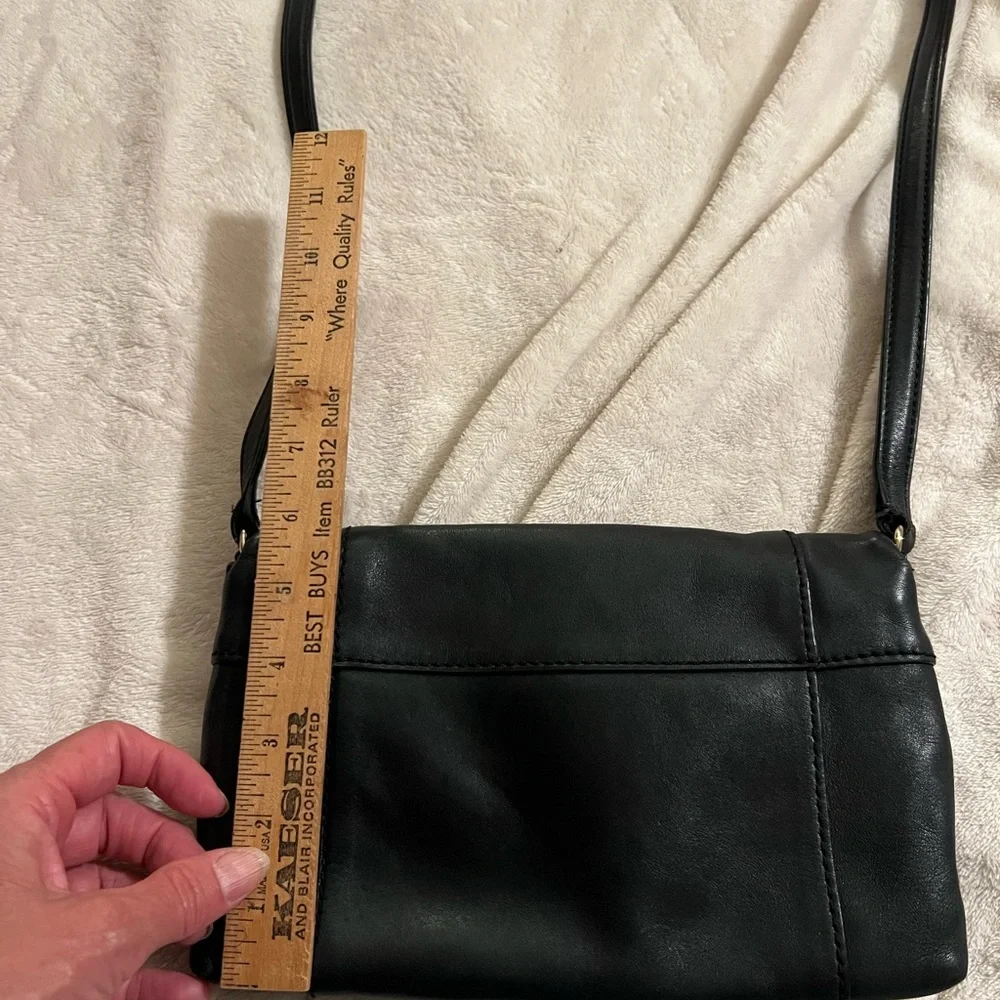 Kate Spade 100% Black Cowhide Leather Crossbody, good condition - Picture 11 of 13